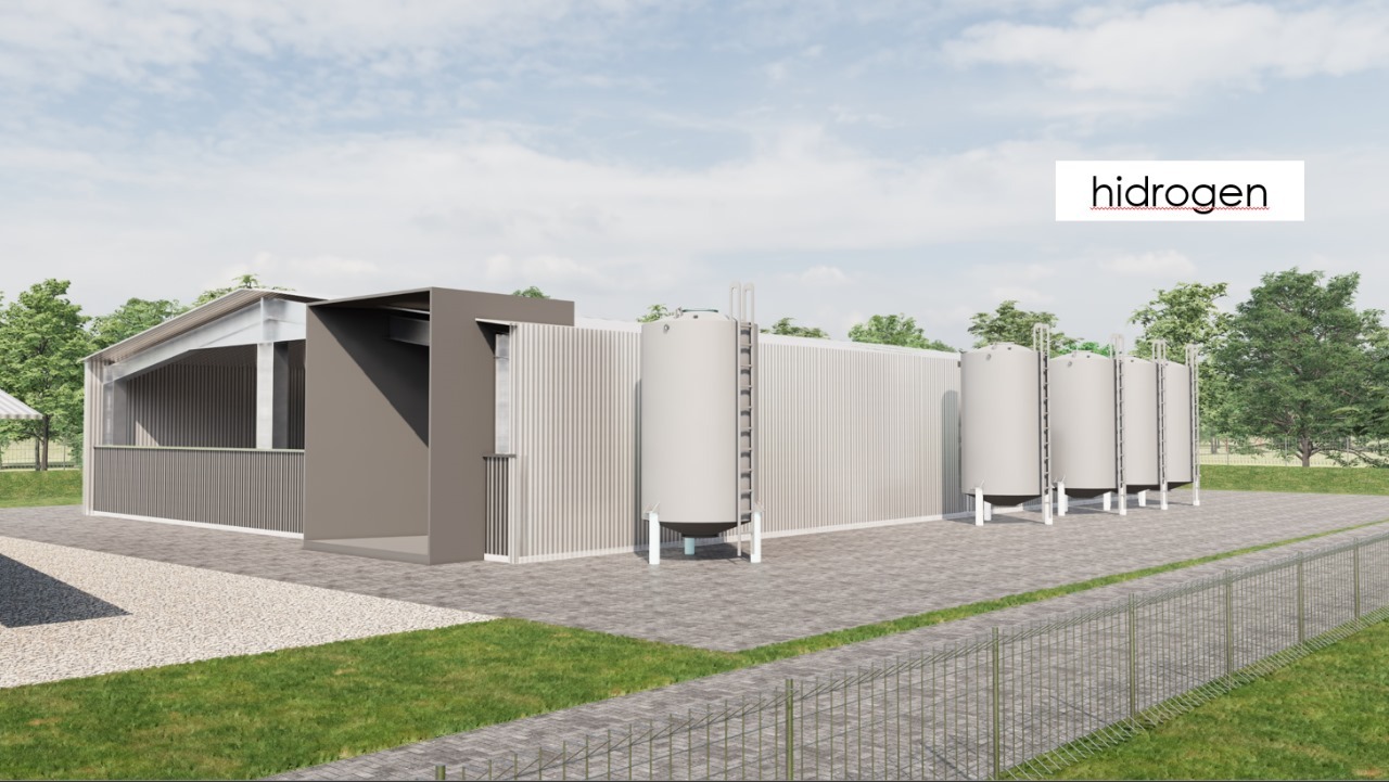 Desain Bangunan Pembangkit Listrik Energi Terbarukan Hydrogen Fuel Cell Berkapasitas 10kv Di Reidi Yang Disiapkan Di Area Kampus Its