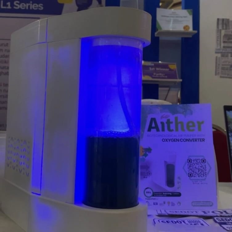 Tampilan Bioteknologi Air Purifier Gagasan Startup Aither Oleh Mahasiswa Its